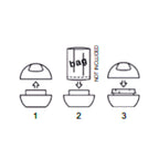 Pattumiera da 1L con coperchio basculante rimovibile modello Bowl - Bianco Matt