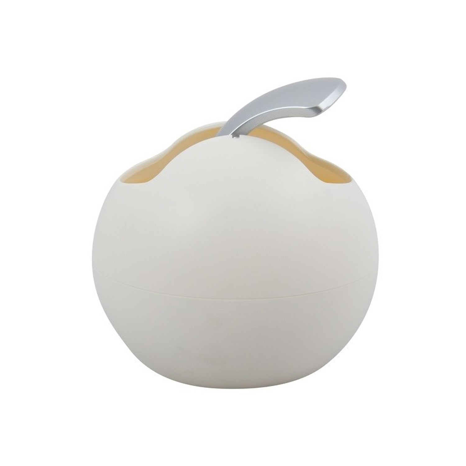 Pattumiera da 1L con coperchio basculante rimovibile modello Bowl - Bianco Matt