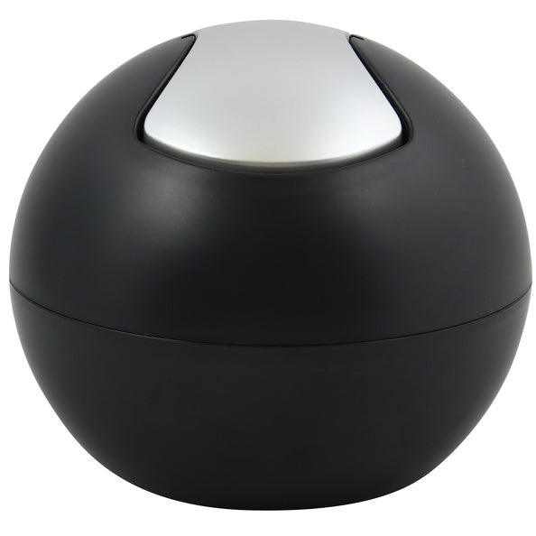 Pattumiera da 1L con coperchio basculante rimovibile modello Bowl - Nero Matt