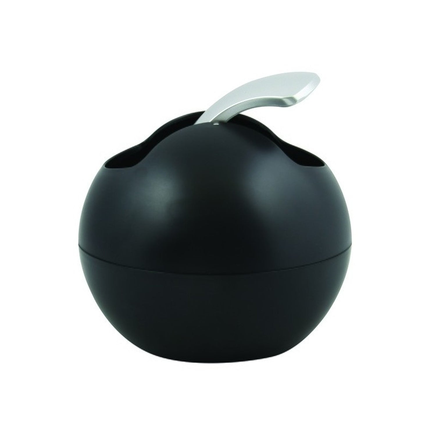 Pattumiera da 1L con coperchio basculante rimovibile modello Bowl - Nero Matt