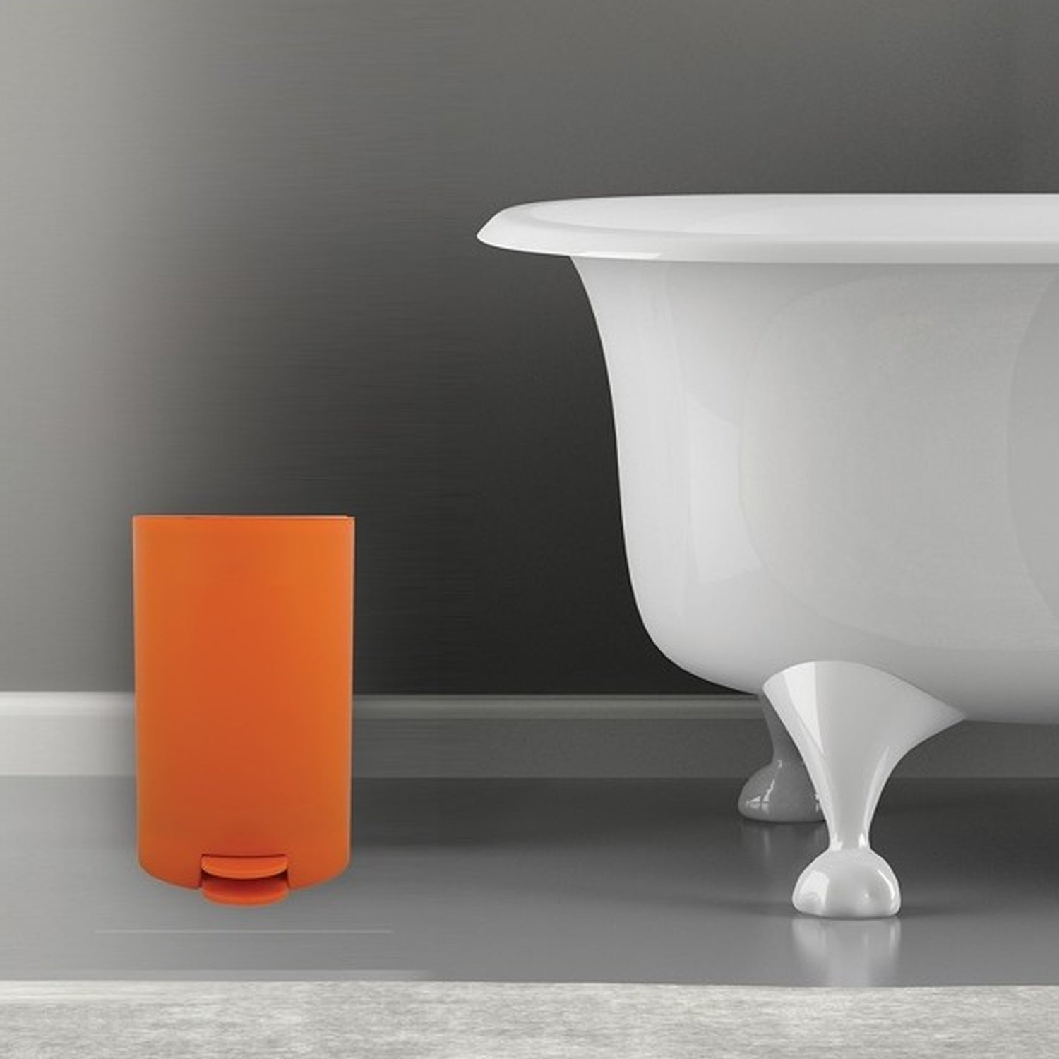 Pattumiera a pedale da 3L modello Osaki in polipropilene - Arancione Opaco