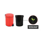 Pattumiera a pedale da 3L in Acciaio modello Sydney - Rosso