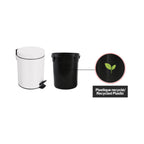 Pattumiera a pedale da 3L in Acciaio modello Sydney - Bianco