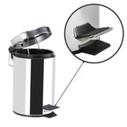 Pattumiera a pedale in acciaio inox 5L modello Mirror - Cromato