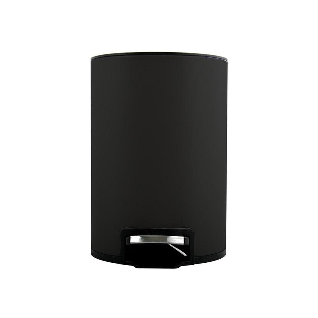 Pattumiera a pedale da 5L modello Riku in Acciaio Inox - Nero Opaco