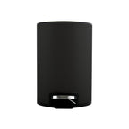 Pattumiera a pedale da 5L modello Riku in Acciaio Inox - Nero Opaco