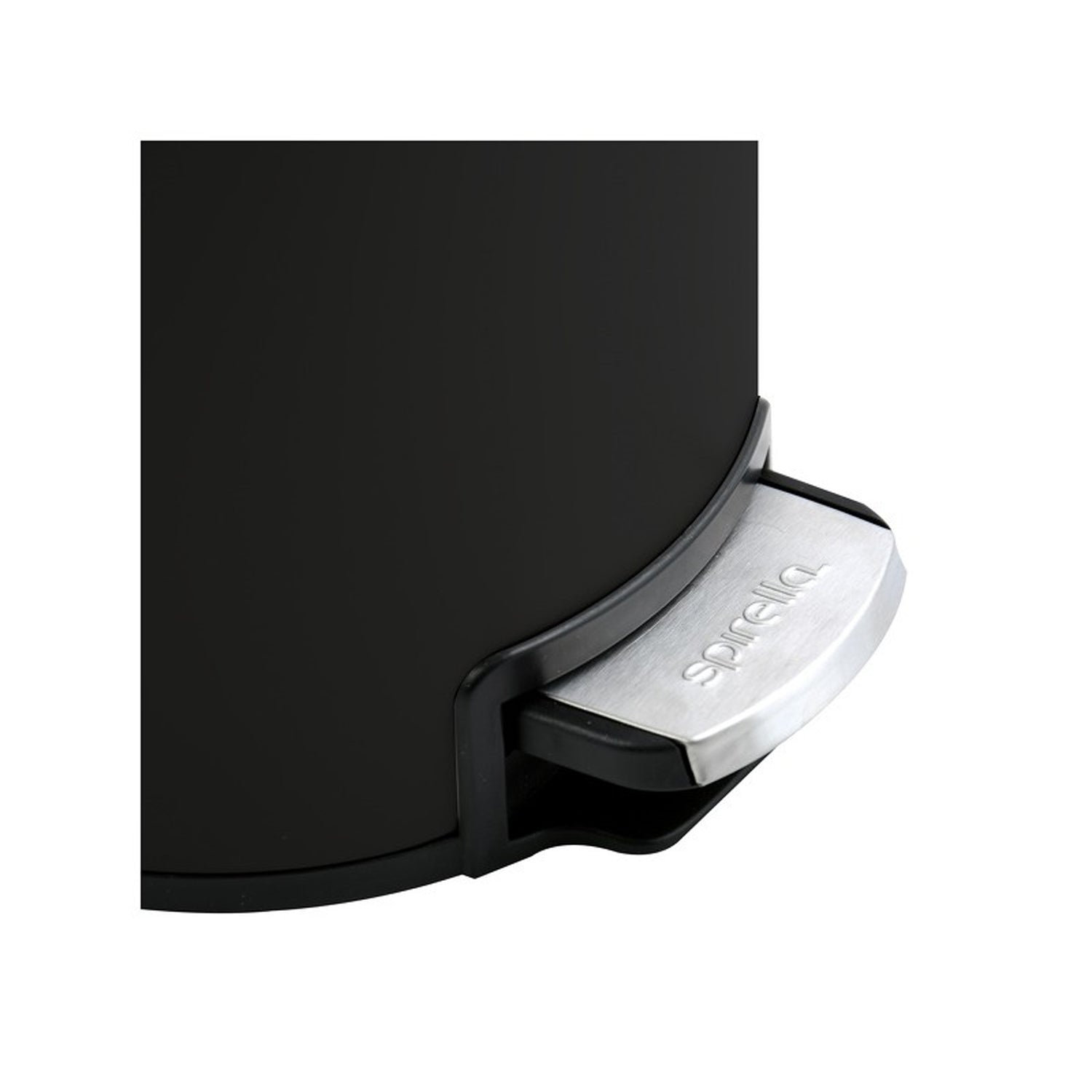 Pattumiera a pedale da 3L modello Riku in Acciaio Inox - Nero Opaco