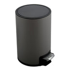 Pattumiera a pedale da 5L modello Riku in Acciaio Inox - Grigio Opaco