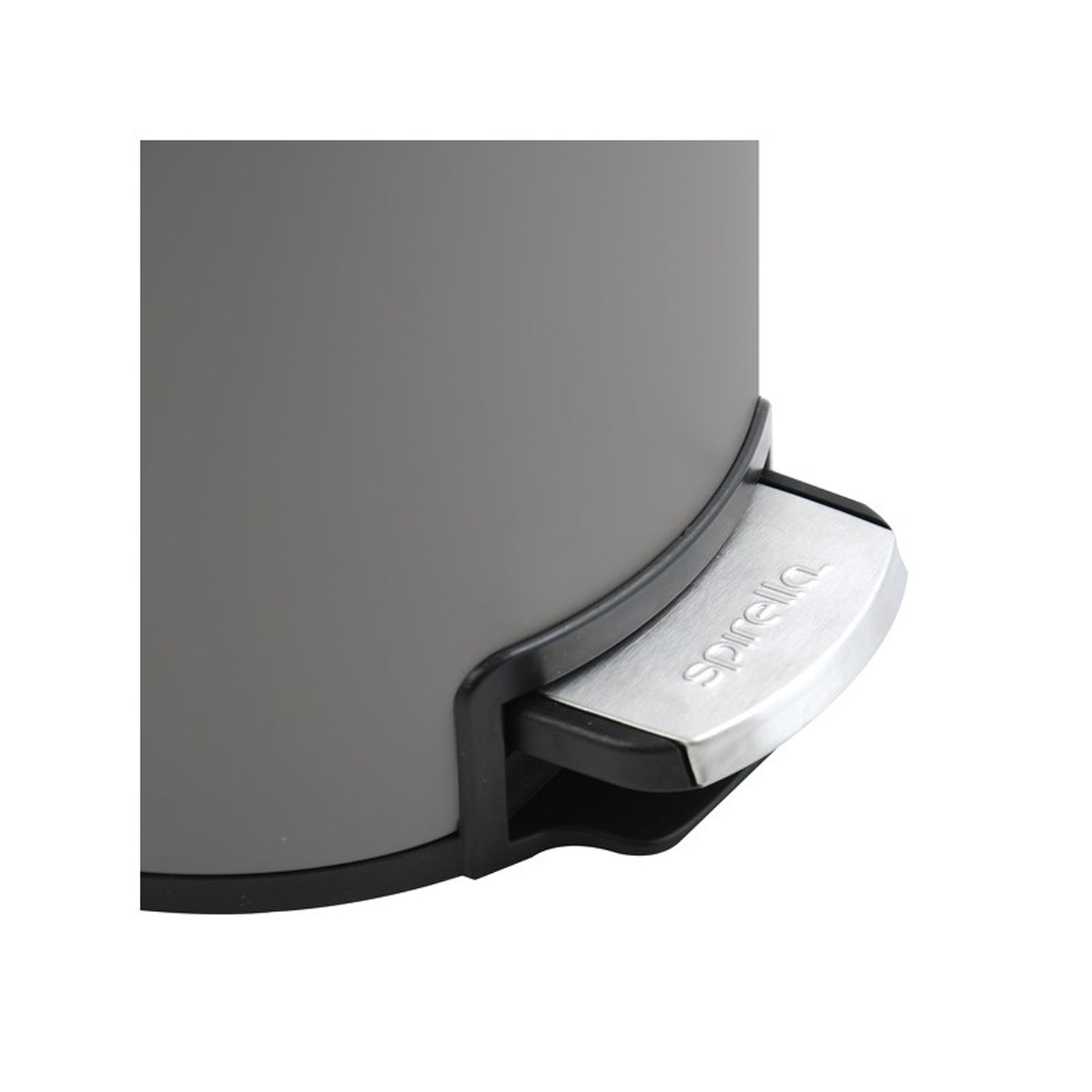 Pattumiera a pedale da 5L modello Riku in Acciaio Inox - Grigio Opaco