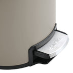 Pattumiera a pedale da 3L modello Riku in Acciaio Inox - Tortora Opaco