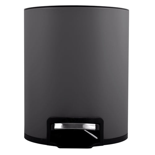 Pattumiera a pedale da 3L modello Riku in Acciaio Inox - Grigio Opaco