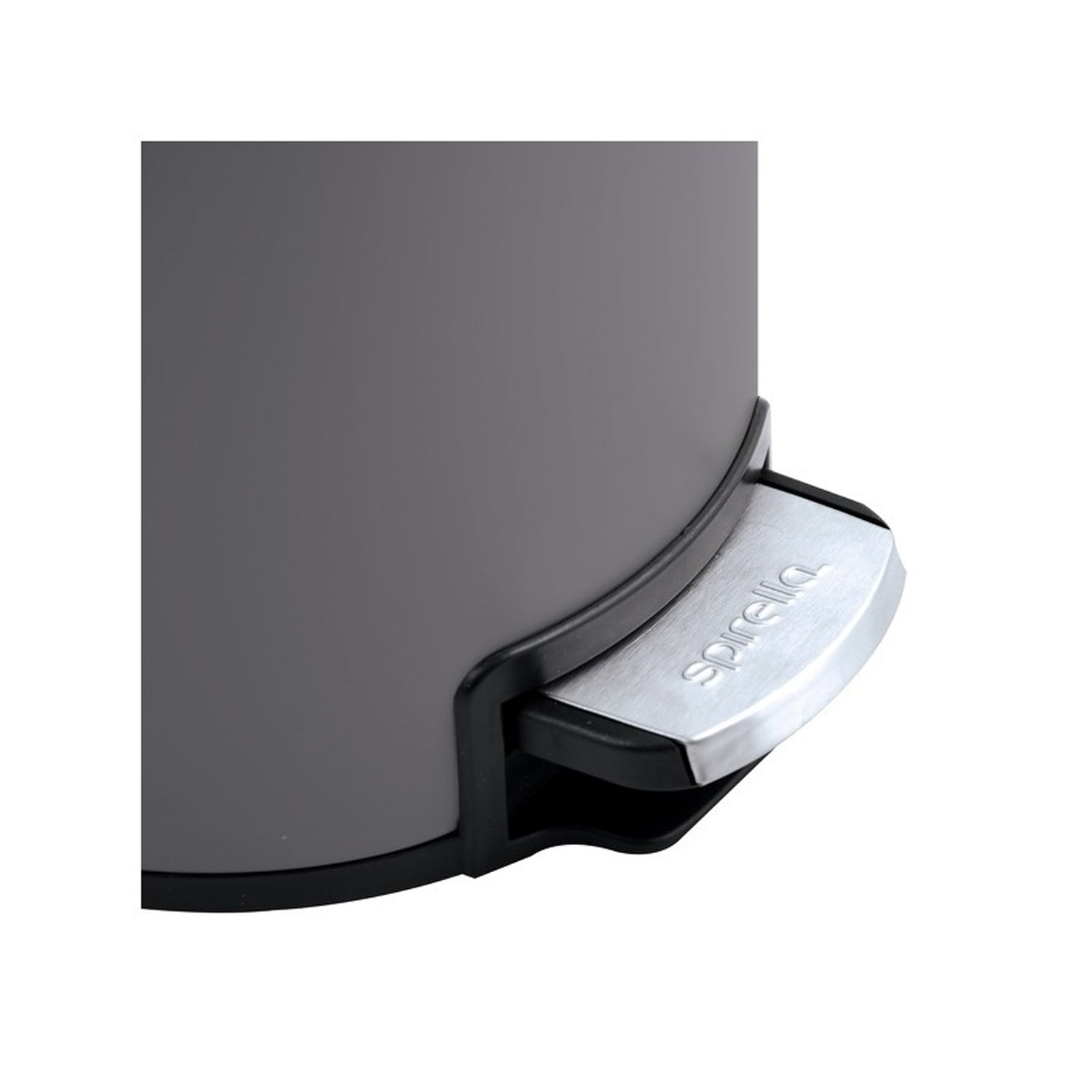 Pattumiera a pedale da 3L modello Riku in Acciaio Inox - Grigio Opaco