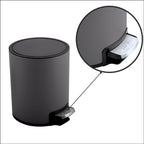 Pattumiera a pedale da 3L modello Riku in Acciaio Inox - Grigio Opaco