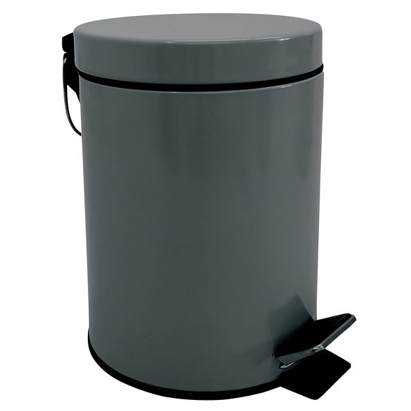 Pattumiera a pedale modello Unis da 3L in Acciaio Inox - Grigio Scuro