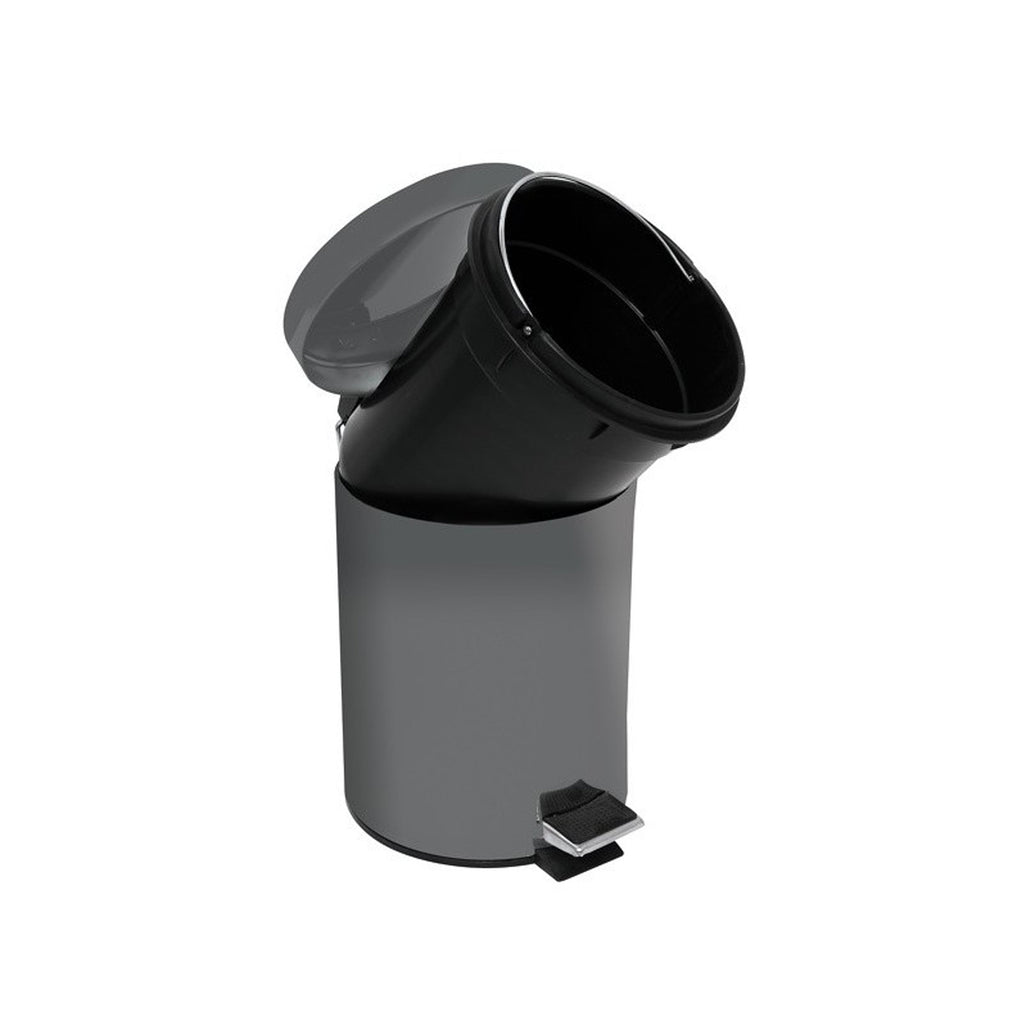 Pattumiera a pedale modello Unis da 3L in Acciaio Inox - Grigio Scuro