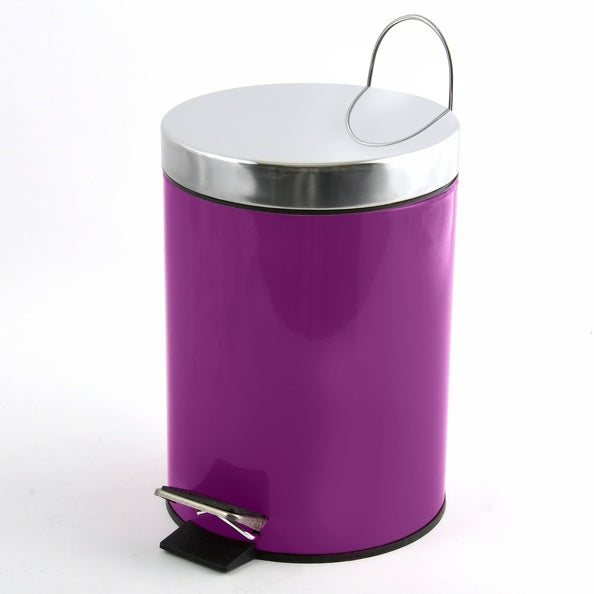 Pattumiera a pedale modello Unis da 3L in Acciaio Inox - Viola