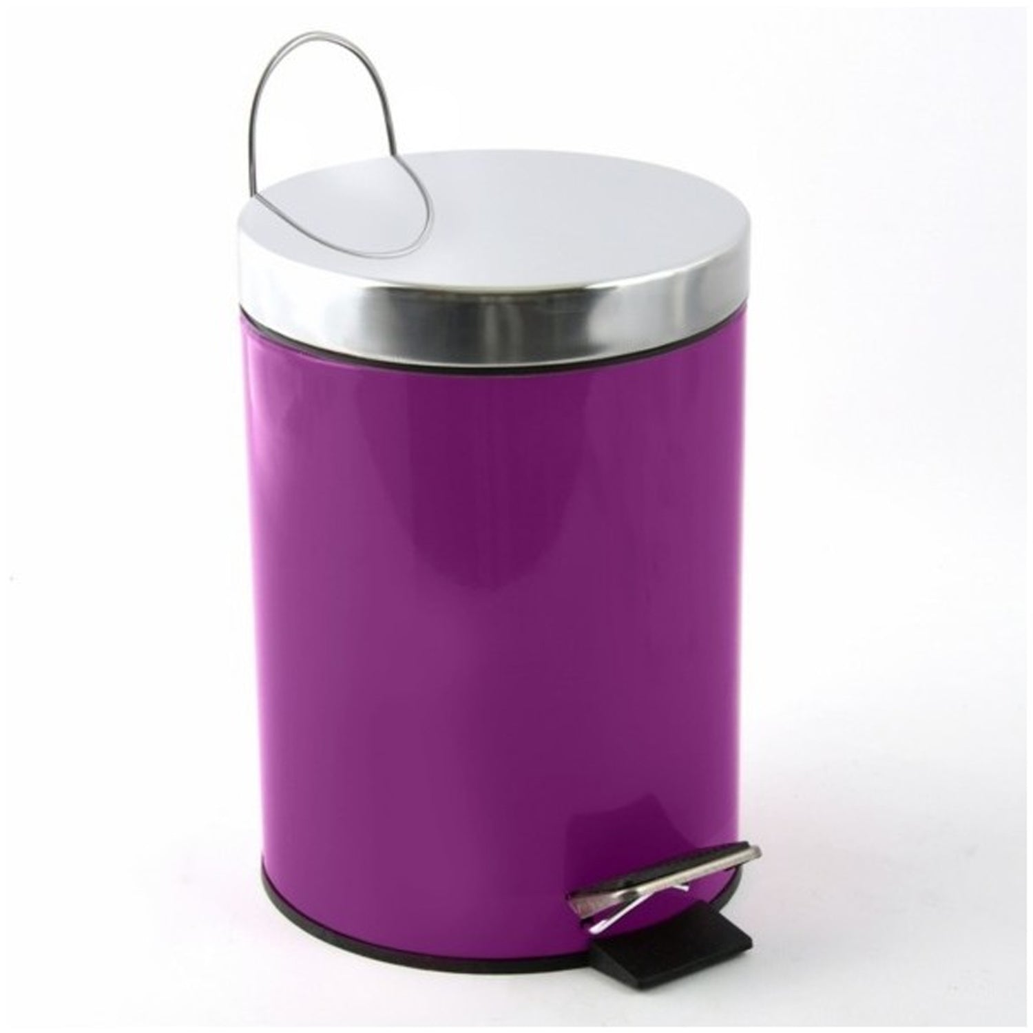 Pattumiera a pedale modello Unis da 3L in Acciaio Inox - Viola