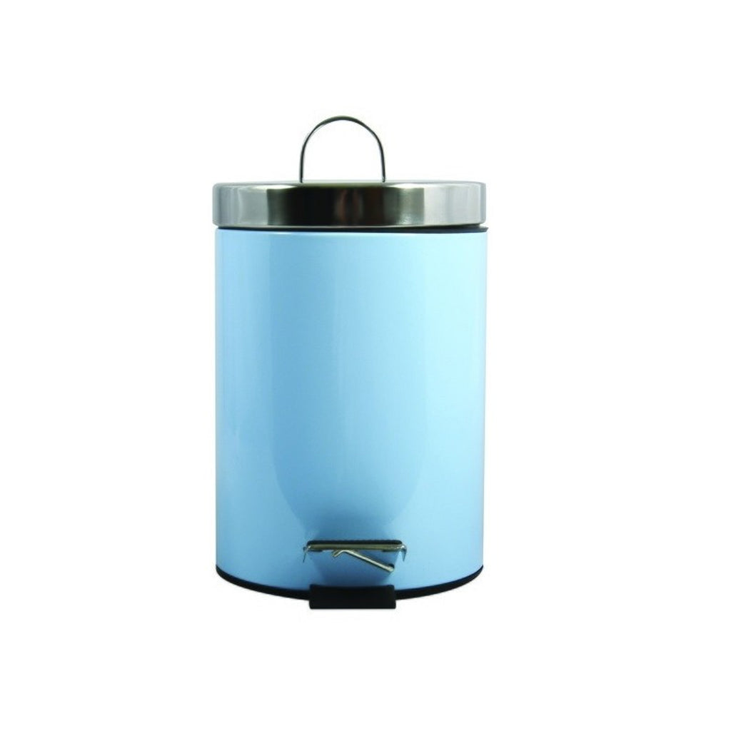 Pattumiera a pedale da 3L in Acciaio Inox - Blu Pastello