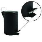 Pattumiera a pedale da 5L in Acciaio Inox - Nero