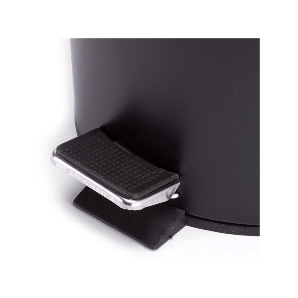 Pattumiera a pedale da 5L in Acciaio Inox - Nero