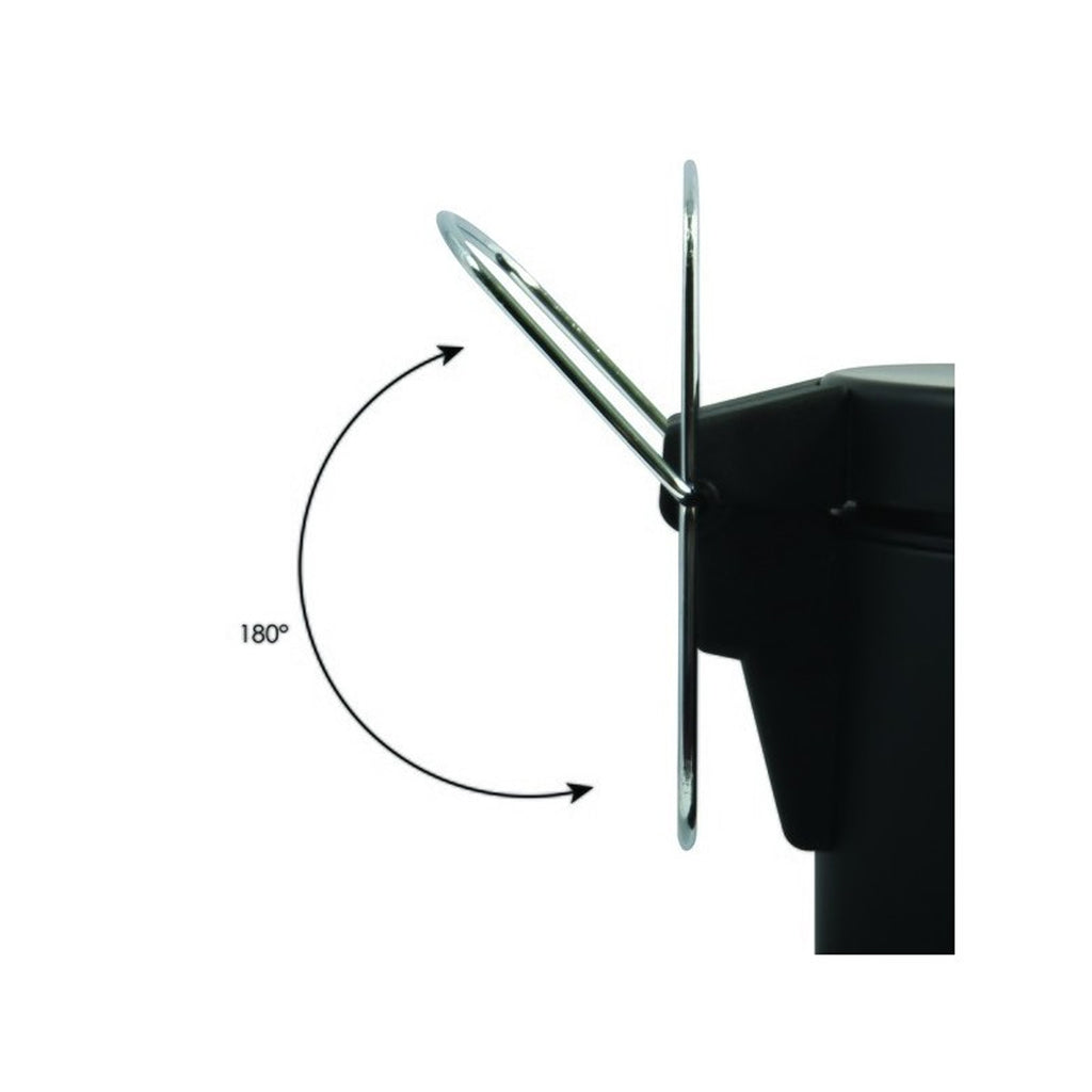 Pattumiera a pedale modello Unis da 20L in Acciaio - Nero opaco