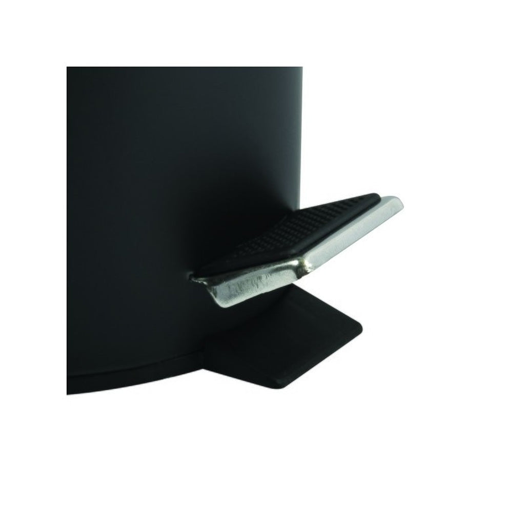 Pattumiera a pedale modello Unis da 20L in Acciaio - Nero opaco