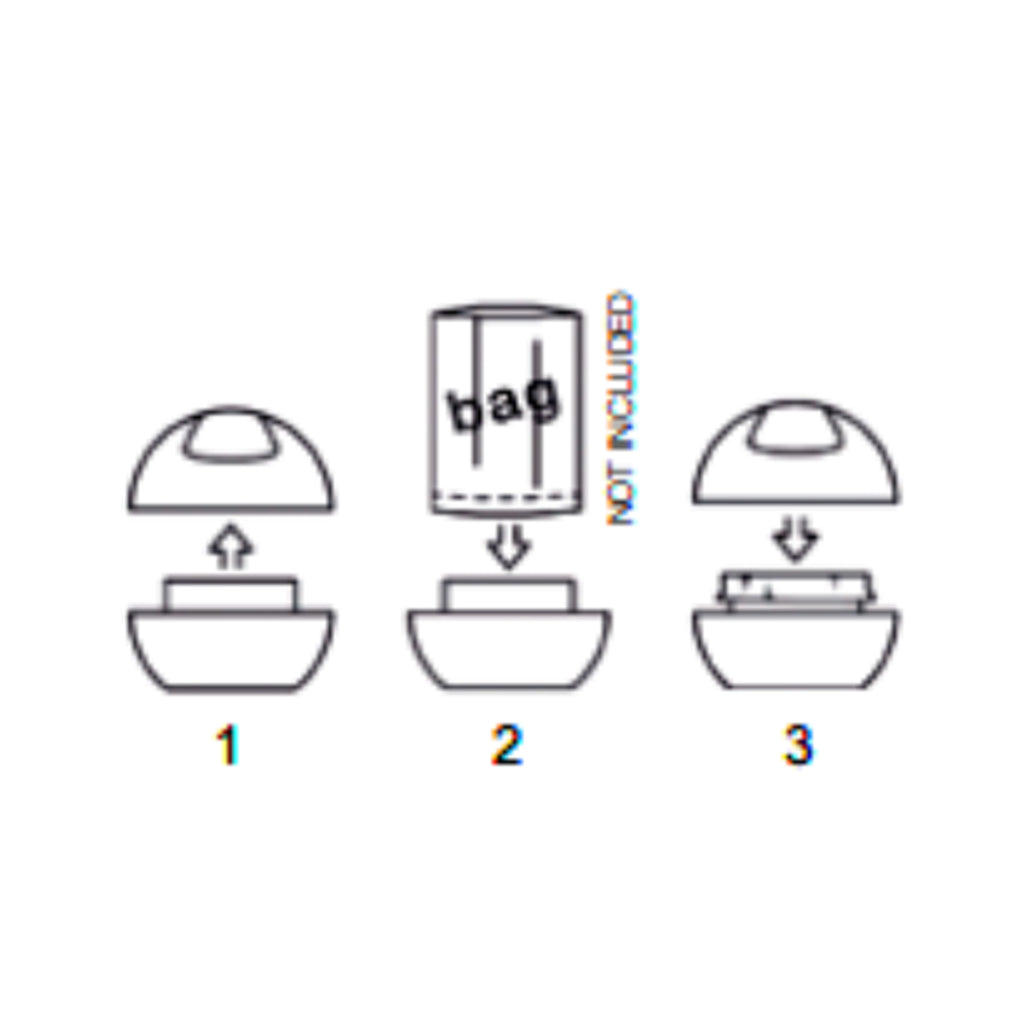 Pattumiera da 1L con coperchio basculante rimovibile modello Bowl - Verde Matt