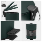 Pattumiera a pedale 5L in Acciaio modello Adelar - Verde Scuro Opaco