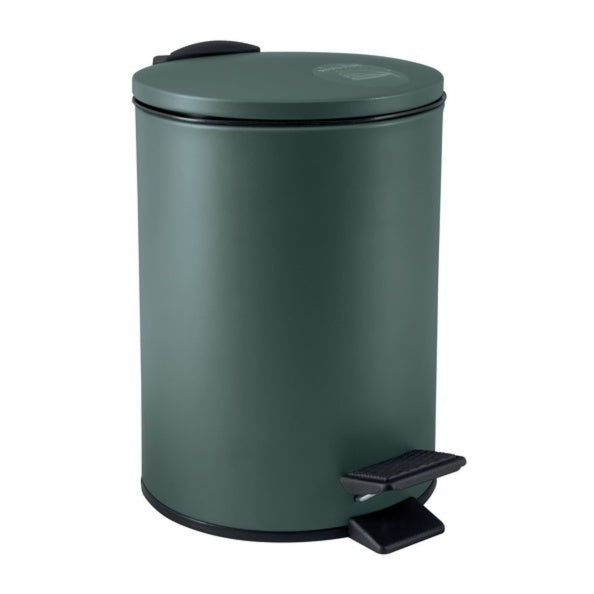 Pattumiera a pedale 3L in Acciaio modello Adelar - Verde Scuro Opaco