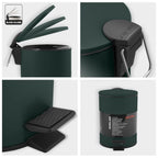 Pattumiera a pedale 3L in Acciaio modello Adelar - Verde Scuro Opaco