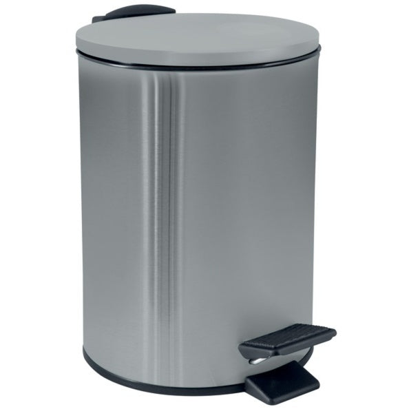 Pattumiera a pedale 3L in Acciaio Inox modello Adelar - Spazzolato