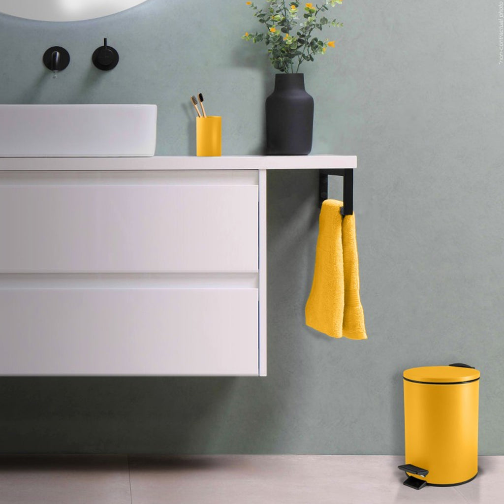 Pattumiera a pedale 3L in Acciaio modello Adelar - Giallo Sole Opaco