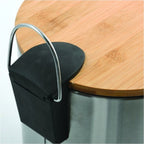 Pattumiera a pedale 3L in Acciaio e BambÃ¹ modello Adonis - Spazzolato