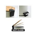 Pattumiera a pedale 3L in Acciaio e BambÃ¹ modello Adonis - Bianco