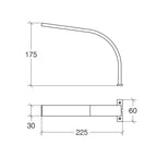 Lampada specchio a Led in alluminio cromato Lineabeta Ciari Distanza dallo specchio cm 22