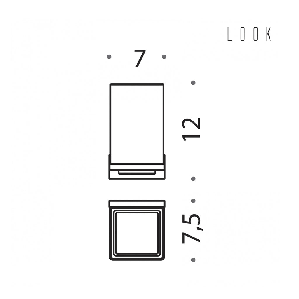 Porta bicchiere nero opaco collezione Look di Colombo Design