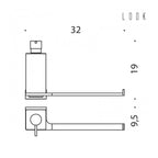 Spandisapone e porta salvietta bidet nero opaco Look di Colombo Design