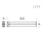 Porta salvietta doppio snodo nero opaco collezione Look di Colombo Design