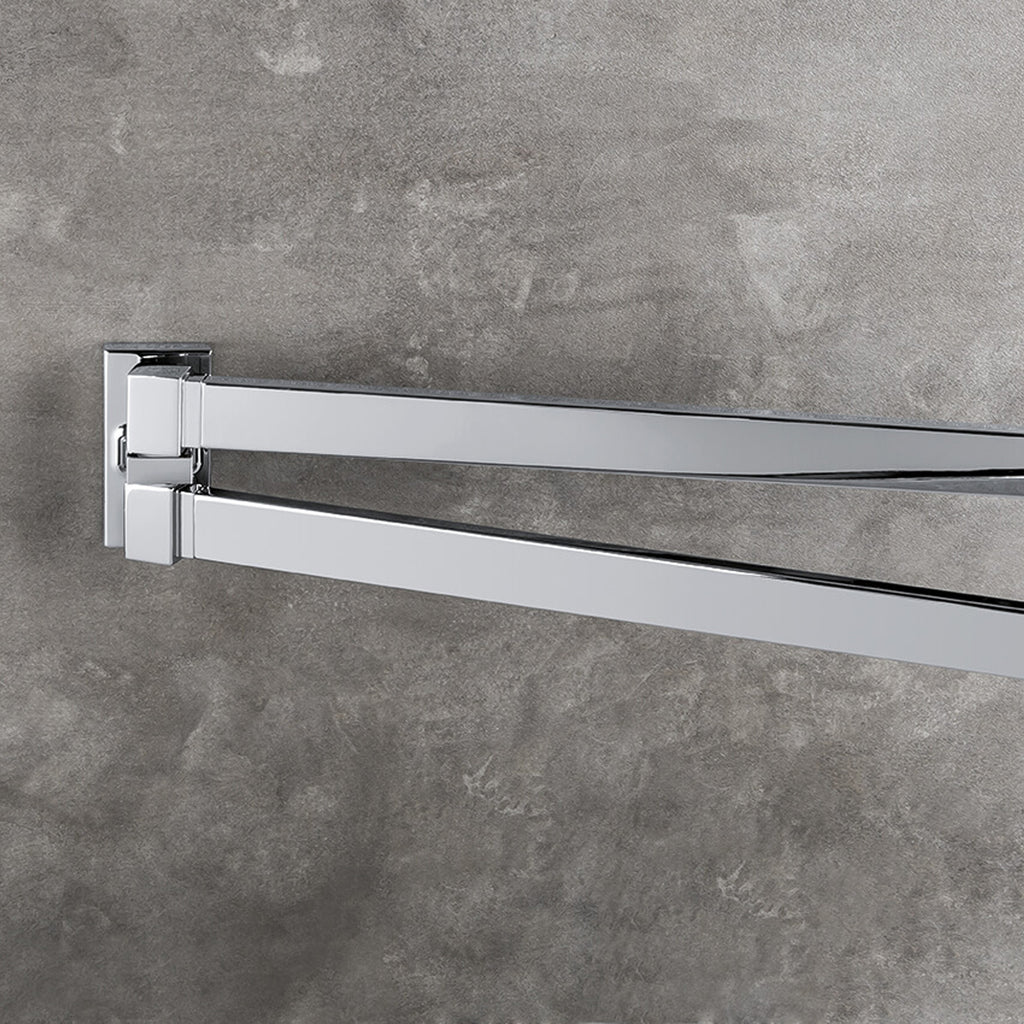 Porta salvietta doppio snodo nero opaco collezione Look di Colombo Design