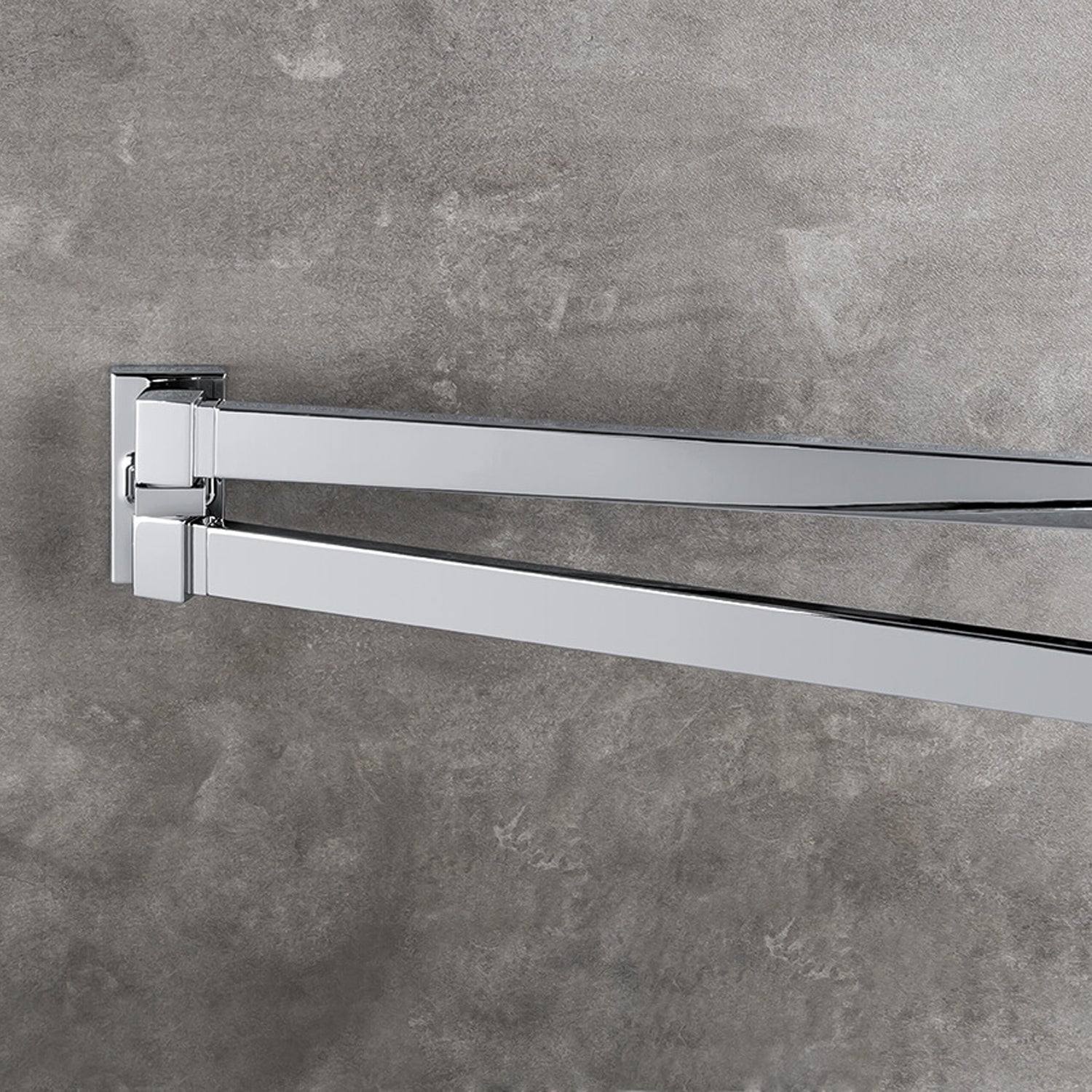 Porta salvietta doppio snodo nero opaco collezione Look di Colombo Design