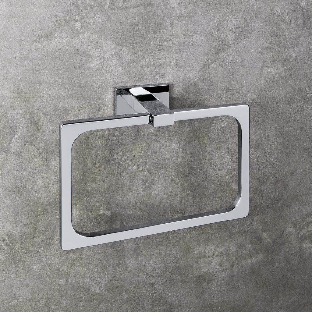 Porta salvietta ad anello nero opaco collezione Look di Colombo Design