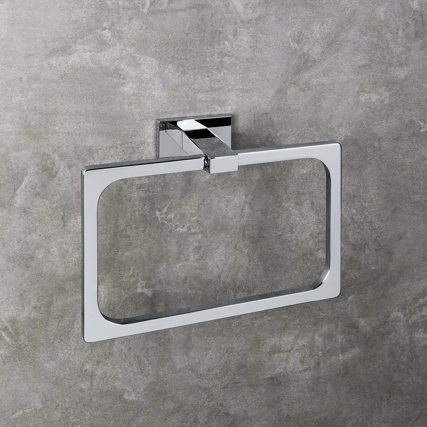 Porta salvietta ad anello nero opaco collezione Look di Colombo Design