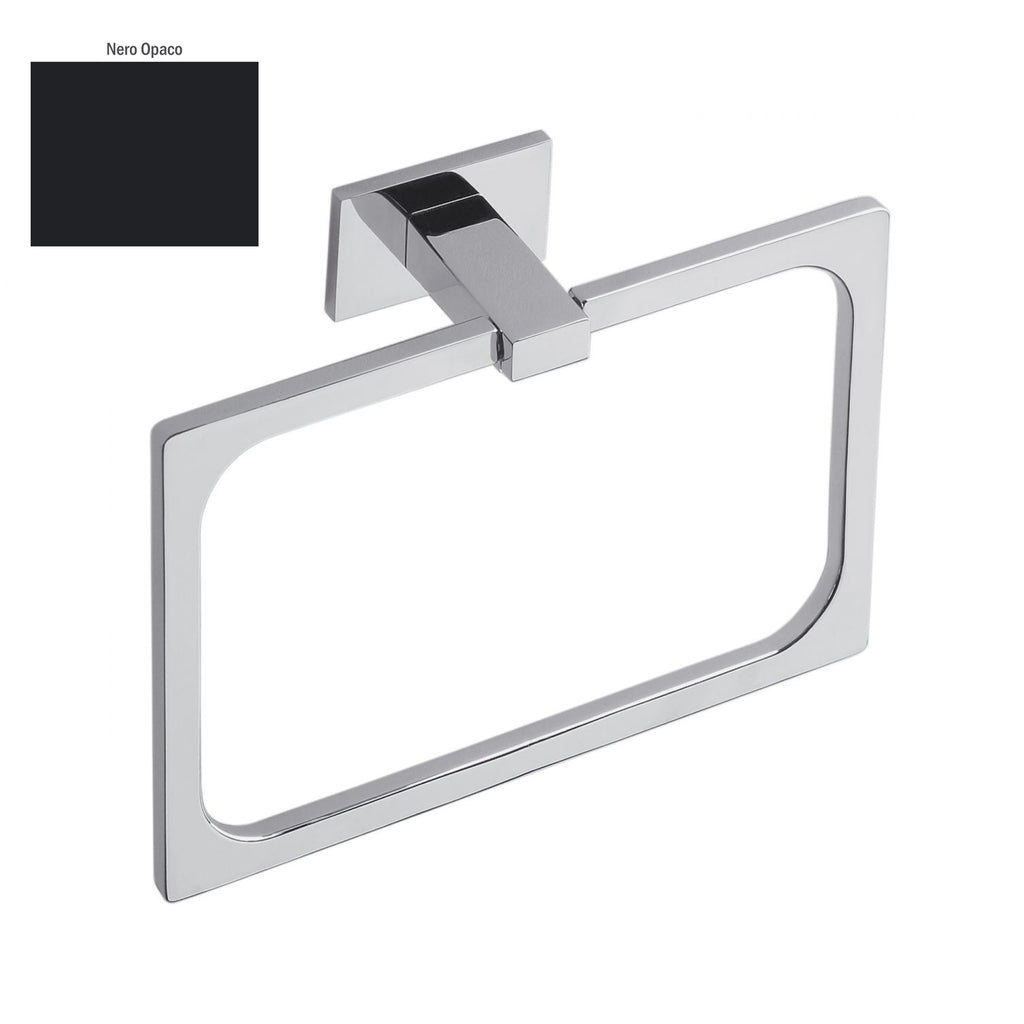 Porta salvietta ad anello nero opaco collezione Look di Colombo Design