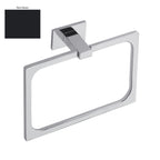 Porta salvietta ad anello nero opaco collezione Look di Colombo Design