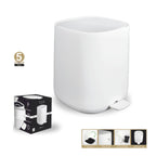 Cestino Gettacarta POD Bianco capienza di 5 litri con chiusura Soft Close e maniglia sul retro