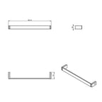 Porta asciugamani a muro in ottone cromato della collezione 'Extreme' by Cosmic cm 45