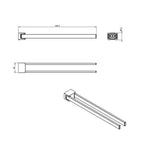 Porta asciugamani doppio a snodo in ottone cromato della collezione 'Extreme' by Cosmic cm 40
