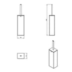 Porta scopino a muro in ottone cromato della collezione 'Extreme' by Cosmic