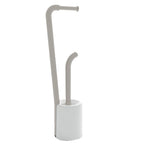 Piantana portarotolo e scopino Wc di Gedy serie Wendy - Bianco/Tortora chiaro