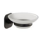 Portasapone in acciaio inox e cromall Teide di Gedy - Nero Matt